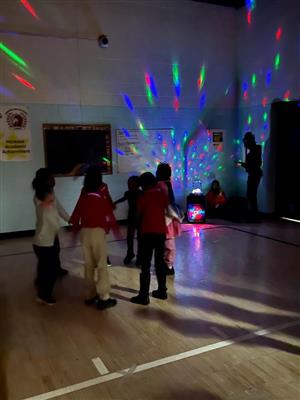 students dance